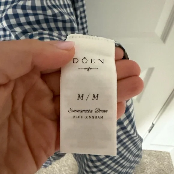 NWT Doen Emmaretta blue gingham medium - Picture 6 of 7